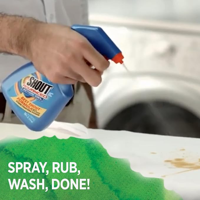 Shout Advanced Spray and Wash Laundry Stain Remover Gel, Best Shout Formula - Image 5