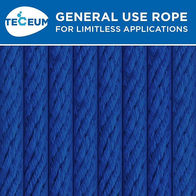 TECEUM Cotton Rope 3/16” – 50 FT – Strong All-Purpose Braided Rope – Natural - Image 9