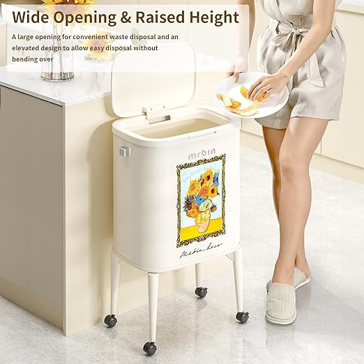 MRBIN Metal Kitchen Trash Can - Image 3