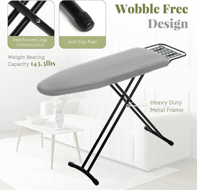 Ironing Board Full Size, RAINHOL 43"x13" Heavy Duty Compact Ironing Board - Image 5