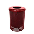 COATEDOUTDOORFURNITURE RFT-P-TXTBUR Heavy Duty Round Trash Receptacle by CoatedOutdoorFurniture