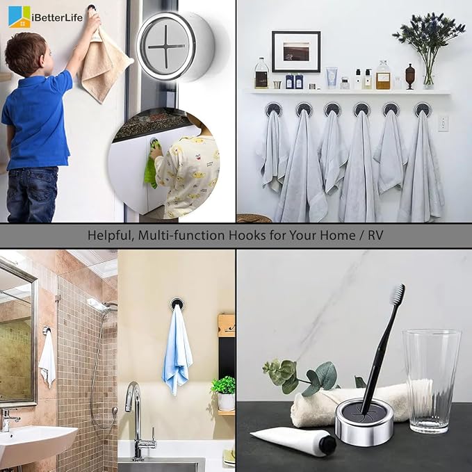 Adhesive Kitchen Dish Towel Hooks - Image 2