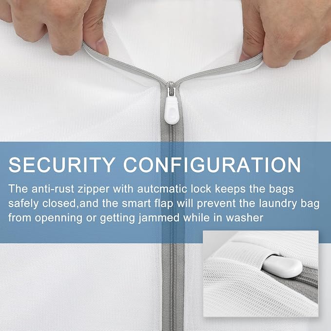Muchfun 4Pcs Durable Fine Mesh Laundry Bags - Image 3