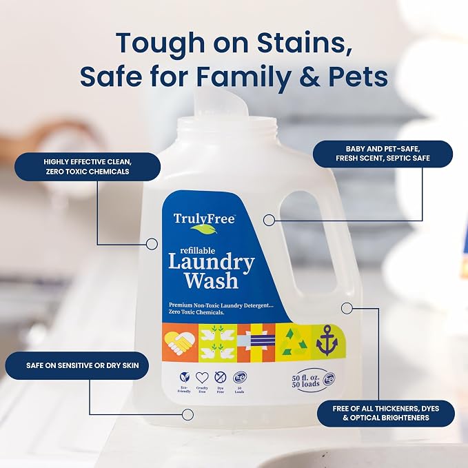 TRULY FREE - Laundry Detergent for Sensitive Skin + Signature Scent Fabric - Image 6