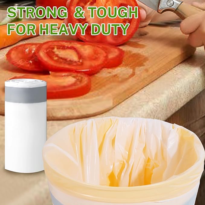 10 Gallon Trash Bags Drawstring, 1 Mil Thick White Garbage Bag - Image 7