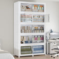 200GAL Storage Bins with Lid and Wheels, Stackable Closet Organizers and by Fangtueh