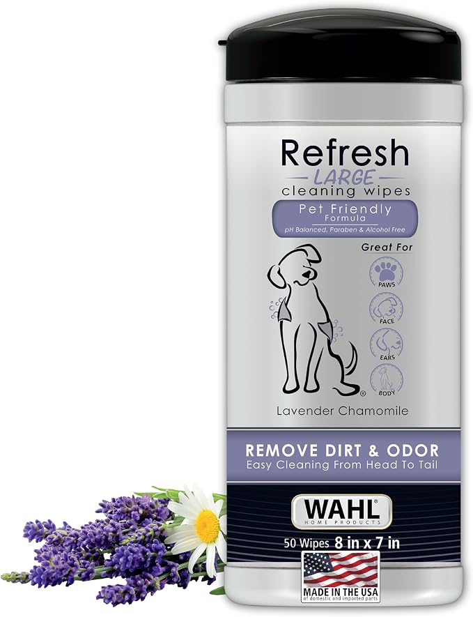 Wahl USA Pet Refresh Lavender Cleaning Wipes by Wahl