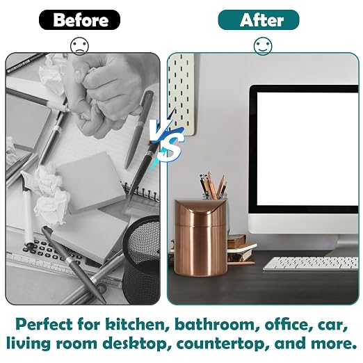 Mini Trash Can, Tiny Desktop Trash Bin - Image 3