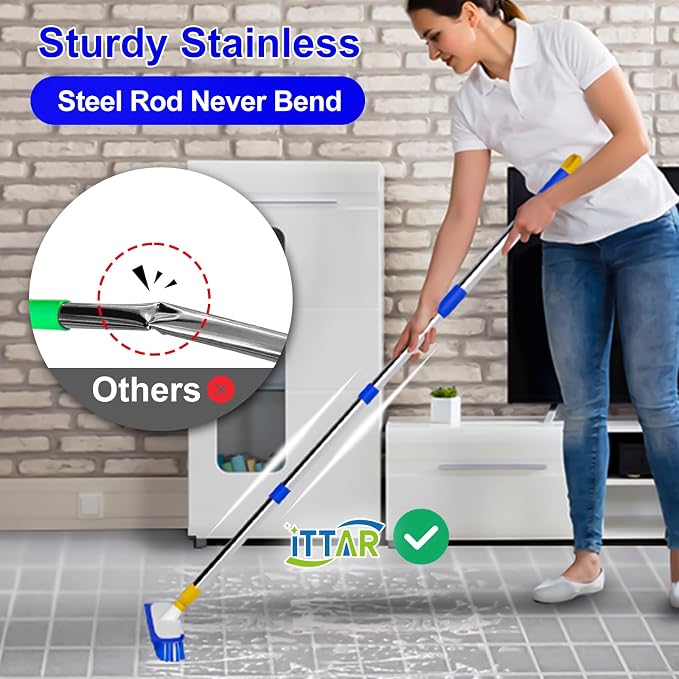 ITTAR 12" Wide Floor Scrub Brush - Image 7