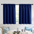 RYB HOME Small Window Tier Curtains, Light Block Privacy Solid Portable Drapes by RYBHOME