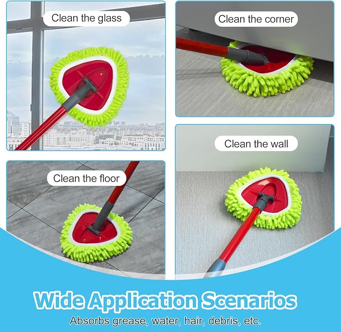 Spin Mop Handle, Mop Replace Heads, Scrubber Head and Base Replacement - Image 8