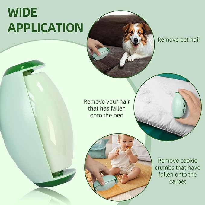 2 Pack Reusable Lint Roller Portable Mini Lint Remover Cat Pet Hair Rollers - Image 4