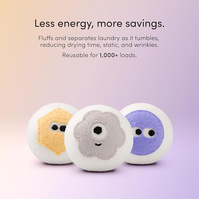 Dirty Labs | 100% New Zealand Wool Enzyme Buddies Dryer Balls | 3 Balls | - Image 6