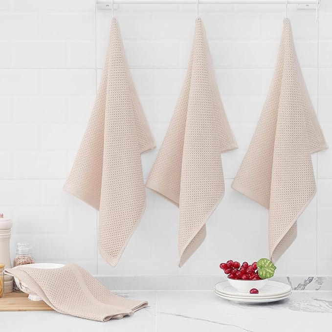 Homaxy 100% Cotton Oversized Waffle Weave Kitchen Dish Towels, Ultra Soft - Image 6