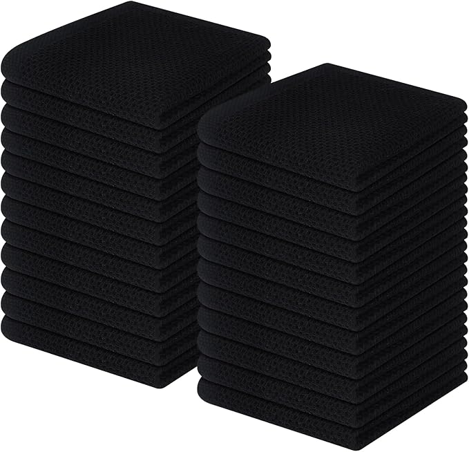 Homaxy 100% Cotton Waffle Weave Kitchen Dish Cloths, Ultra Soft Absorbent Quick by Homaxy