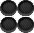 4X4 Round Rubber Caster Cups, Non Slip Furniture Pads, Anti-Slip Gripper by VOCOMO