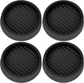 3X3 Round Rubber Caster Cups, Non Slip Furniture Pads, Anti-Slip Gripper by VOCOMO