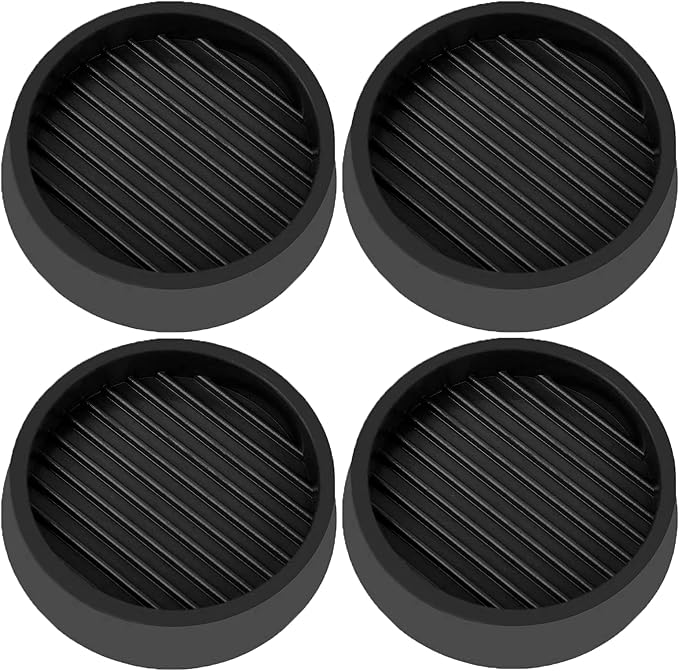 3X3 Round Rubber Caster Cups, Non Slip Furniture Pads, Anti-Slip Gripper by VOCOMO