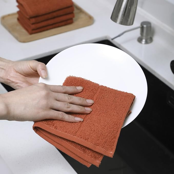Glynniss Kitchen Dish Cloths Highly Absorbent Dish Rags 100% Cotton Wash Cloths - Image 5