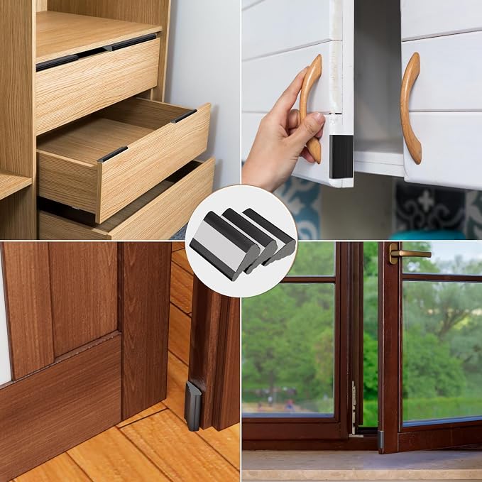 Wedge-Shape Window Weather Stripping Door Frame Seal Strip 118” White, Upgrade - Image 7