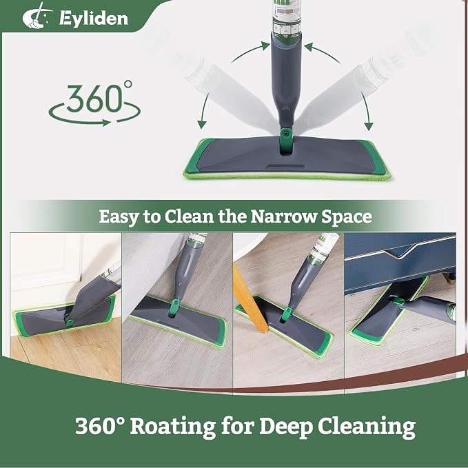 Eyliden Floor Spray Mop with Bio-Enzyme Cleaner Kit | Multi-Surface Cleaner - Image 5