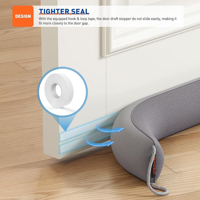 MAGZO Door Draft Stopper, 34 Inch Under Door Draft Blocker Noise Stopper - Image 6