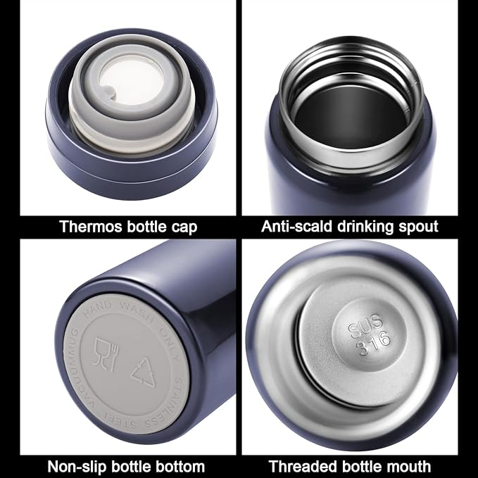 Mini Thermos Cute Water Bottle - 7 oz Tiny Insulated Vacuum 18/10 Stainless - Image 3
