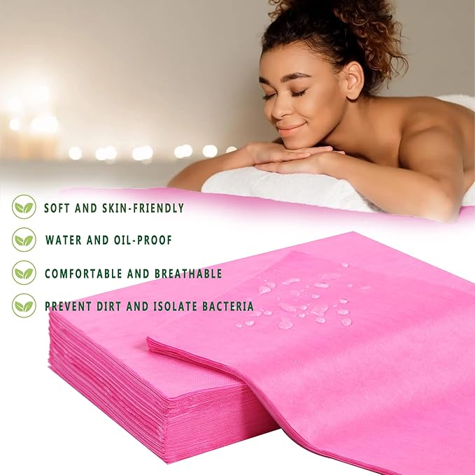 400 Pcs Disposable Bed Sheets 31" x 71" Massage Table Sheets Non Woven Fabric - Image 2