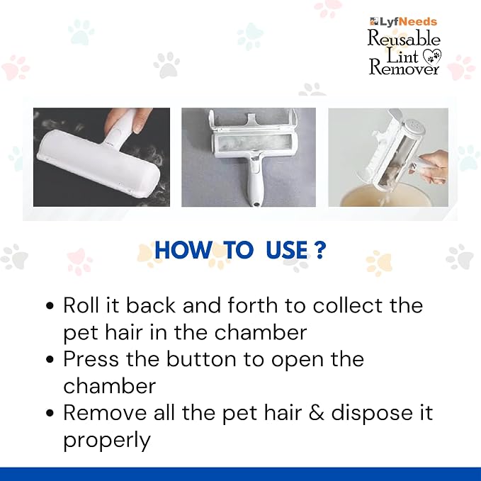 Reusable Pet Hair Remover Roller – Dog & Cat Hair Remover - Image 7
