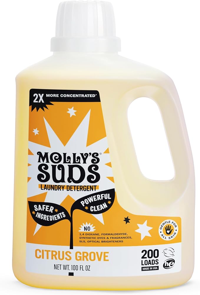Molly's Suds Liquid Laundry Detergent | Clean Laundry Detergent Soap by MollysSuds