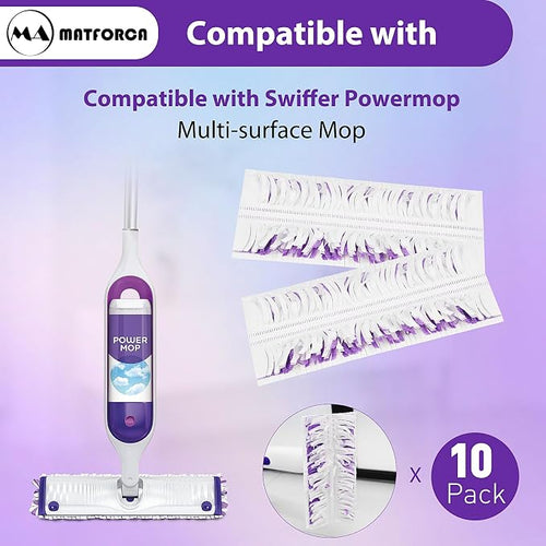 10 Pack Swiffer Power Mop Refills – Disposable Wet Mop Pads - Image 2