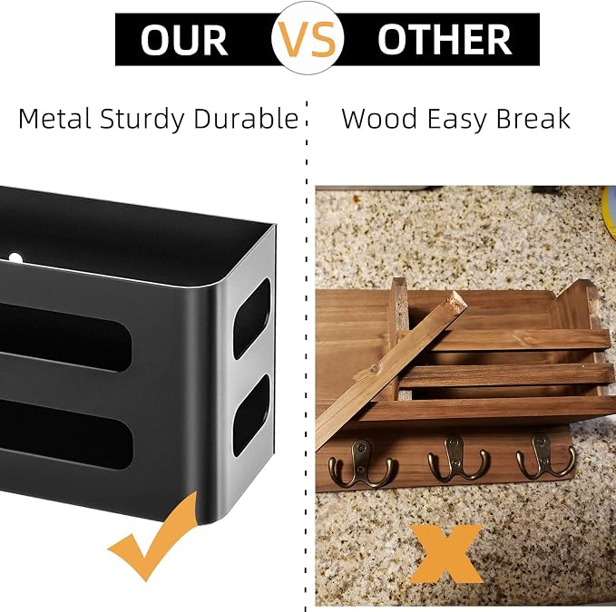 MKO Key Holder for Wall, Mail Organizer Key Rack - Image 3