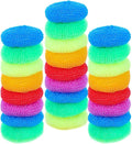 25 Pcs Plastic Dish Scrubbers, Reusable Non-Scratch Nylon Scouring Pads Bulk by SeewtLice
