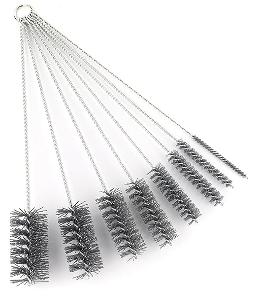 16 Inch Extra Long Pipe Cleaning Brush Set Abrasive Filament, 8 Piece Variety by Ctsyuqoo