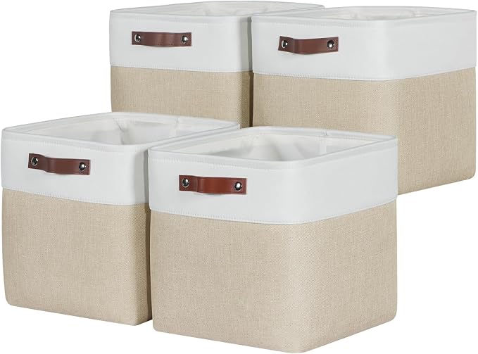 Univivi 12x12 Storage Cube Bins set of 4 Cube Organizer by Univivi