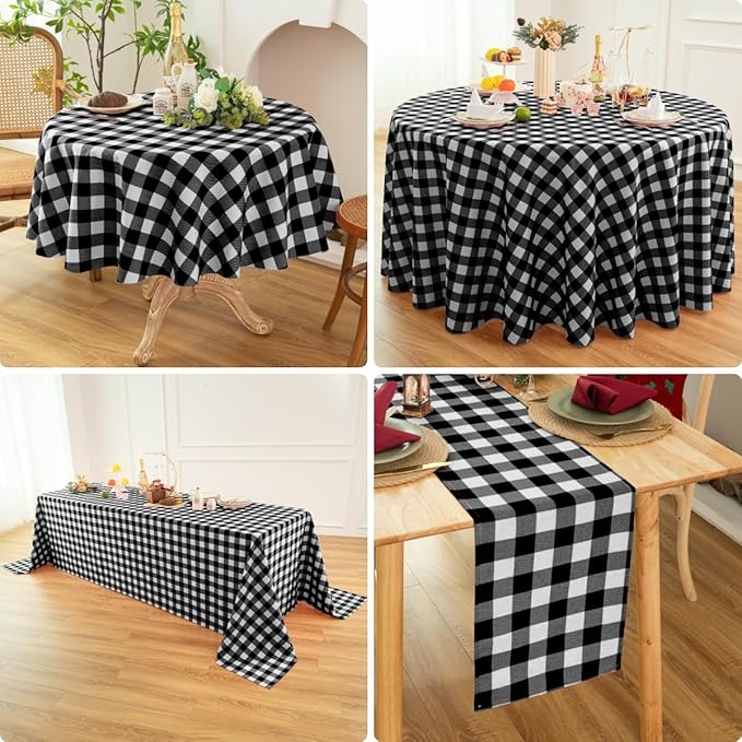 Waterproof Checkered Tablecloth Fabric - Image 4