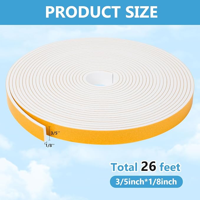 Weather Stripping Door Seal Strip, Strong Adhesive, Lightproof, Soundproof - Image 2