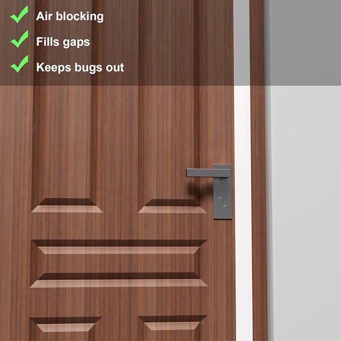 T-Shaped Door Draft Stopper, 1.97 in x 40 Ft Silicone Seal Strip - Image 5