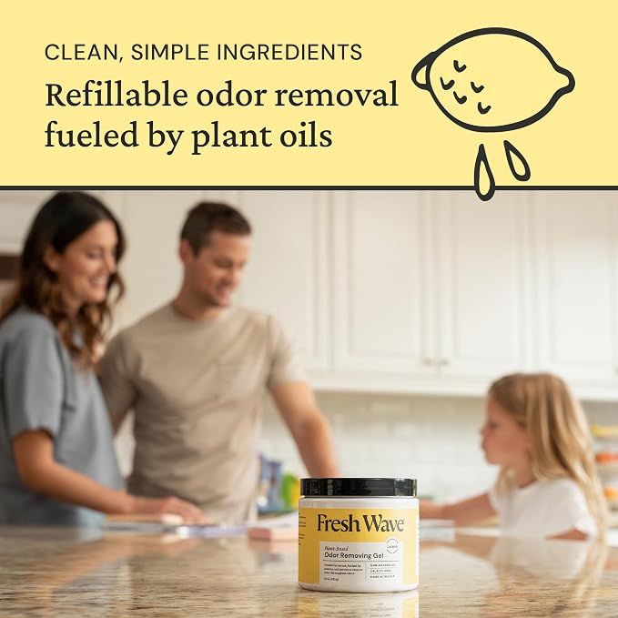 Fresh Wave Lemon Odor Removing Gel, 15 oz., Natural Plant-Based Odor Eliminator - Image 5