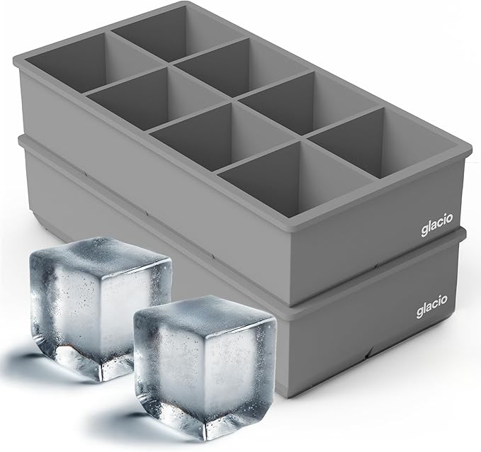 glacio Ice Cube Molds – 2-Pack Silicone Trays by glacio