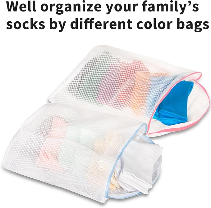 3Pcs Hanging Laundry Bags for Socks - Image 5
