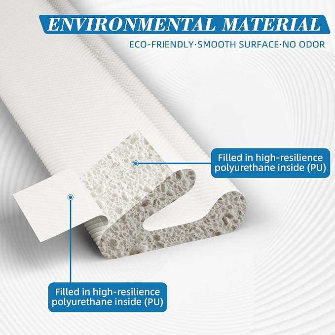 V-Shaped Weather Stripping Door Seal, 52.5FT Draft Stopper - Image 5