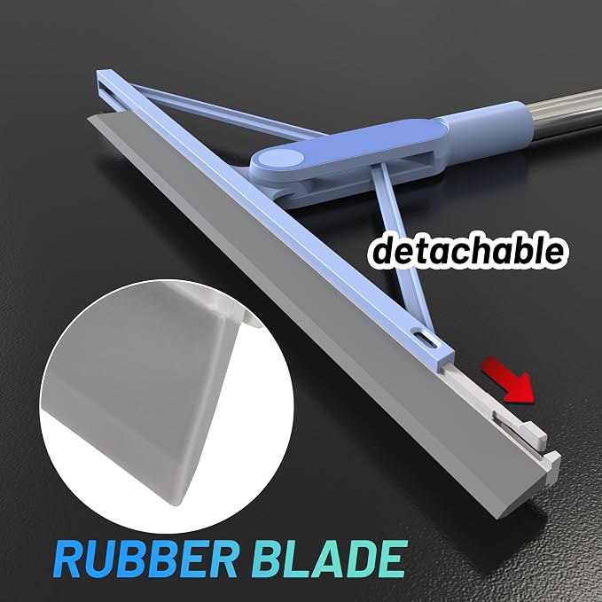 KOLLIEE Rubber Floor Squeegee Broom 61'' Long Handle Shower Squeegee - Image 5