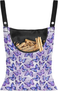 Butterfly Purple Clothespin Bag by Unknown