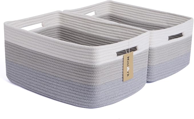 Large Storage Baskets for Shelves, Closet Organizers Bins for Clothes Blanket by MiniArkStorageBasketsHome