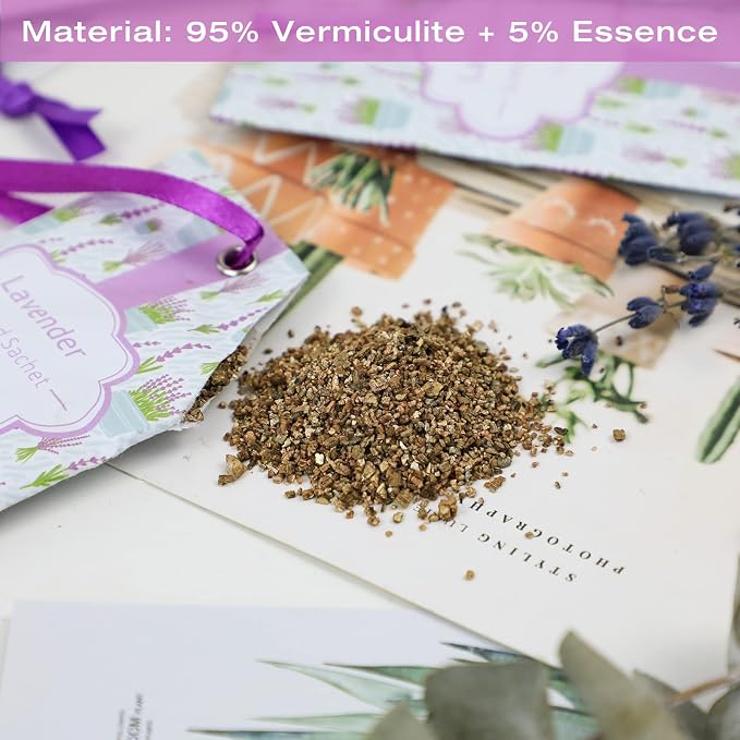 SCENTORINI Lavender Sachets for Drawers and Closets, Long-Lasting Sachets Bags - Image 3