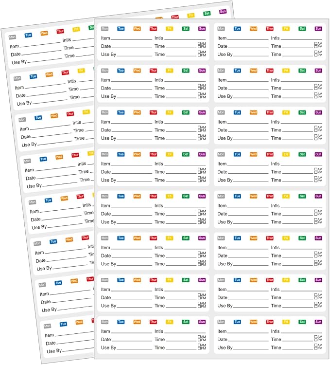 STARLIBOO Removable Multicolor Labels, Blank Stickers by STARLIBOO