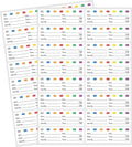 STARLIBOO Removable Multicolor Labels, Blank Stickers by STARLIBOO