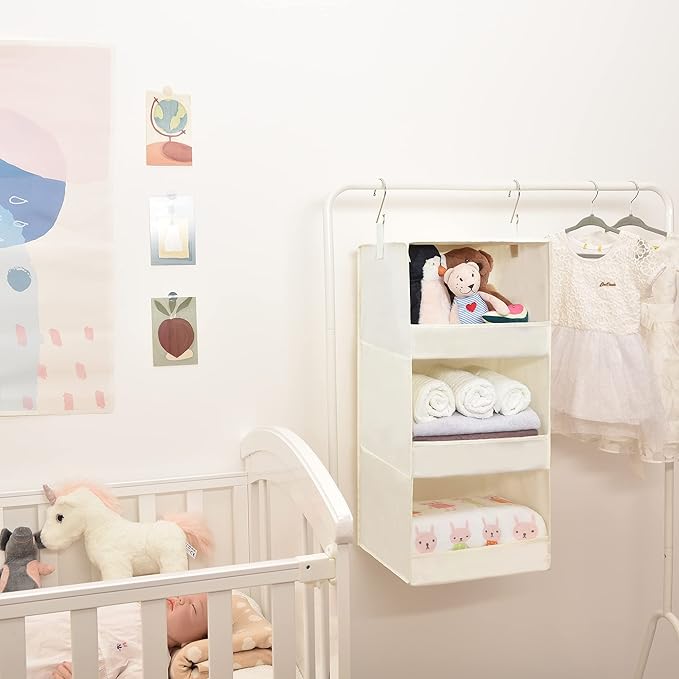 GRANNY SAYS 3-Shelf Hanging Organizer, Foldable Hanging Closet Storage - Image 4