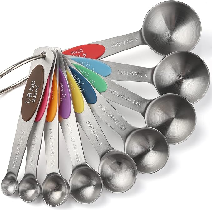 Magnetic Measuring Spoons Set of 9 Stainless Steel Stackable Measuring Spoons - Image 9